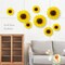 Pack of 10-Sunflower Tissue Paper Pom Poms Décor Yellow Flowers,12" 8" Sunflower (yellow and brown)